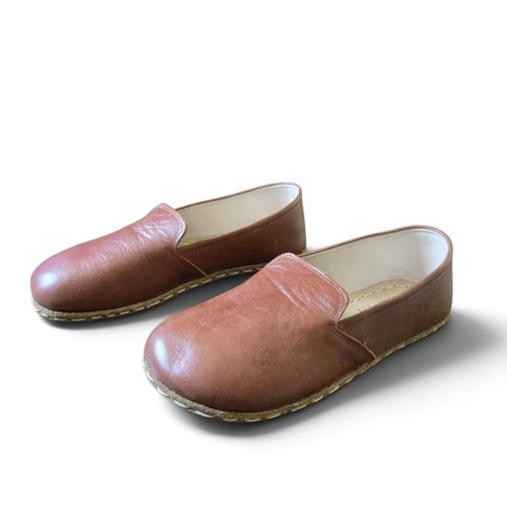 Ruby Barefoot Yemeni Loafer Leather Zero Drop Earthing Grounding Shoes 38